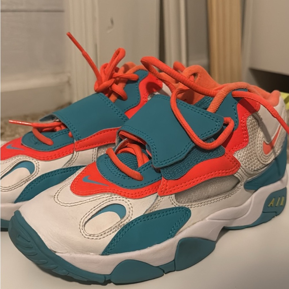 Nike Kids Teal and Orange Sneakers